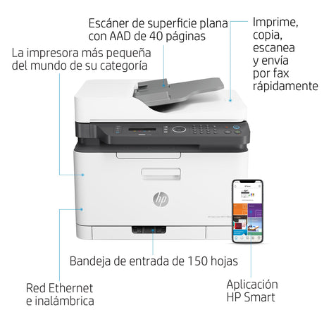 EAN 0193015507326 - HP Color Laser MFP 179fnw 600 x 600 DPI A4 Wifi imagen 4