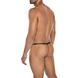 C4mspx24 Tanga Cruzado Negro Cuir Talla (Interno):S/M