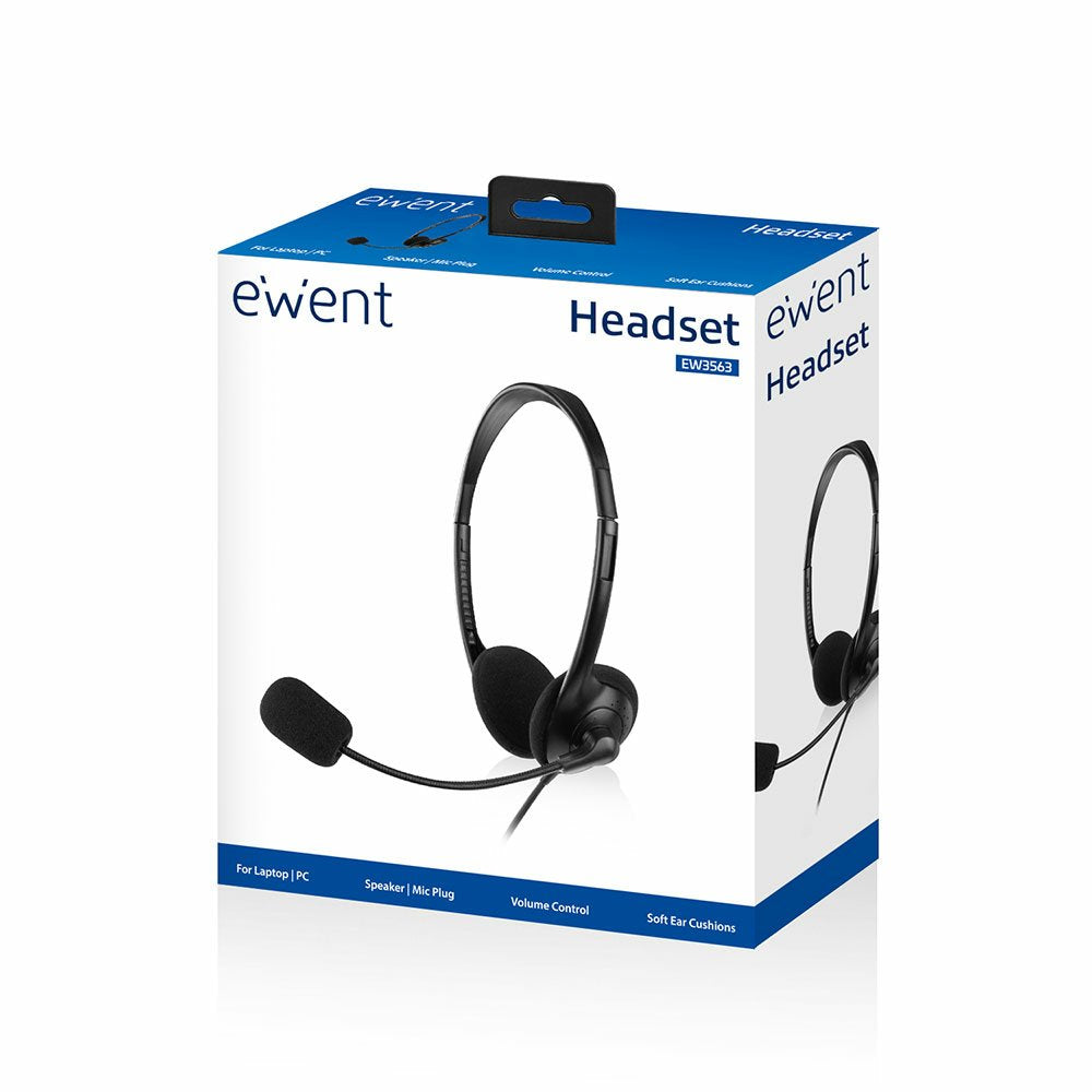 Ewent Auriculares Diadema+Microfono Color Negro