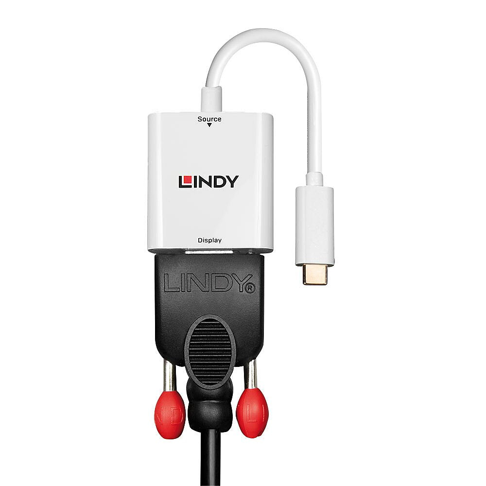 EAN 4002888433556 - Lindy 43355 adaptador de cable de vídeo USB Tipo C VGA (D-Sub) Blanco imagen 4