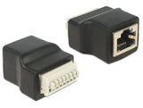 Delock 65527 Cambiador De Género Para Cable Rj45 Negro, Plata, Adaptador Negro, Rj45, Negro, Plata