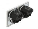 Delock Enchufe De Pared De 2 Vías Con 4 Puertos De Carga Usb Tipo A 2 X 2,8 A