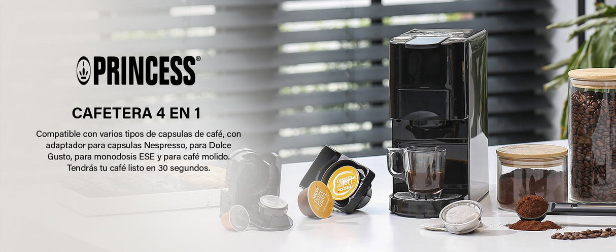 Cafetera Princess 01.249450.01.001  Multicápsula 4 En 1