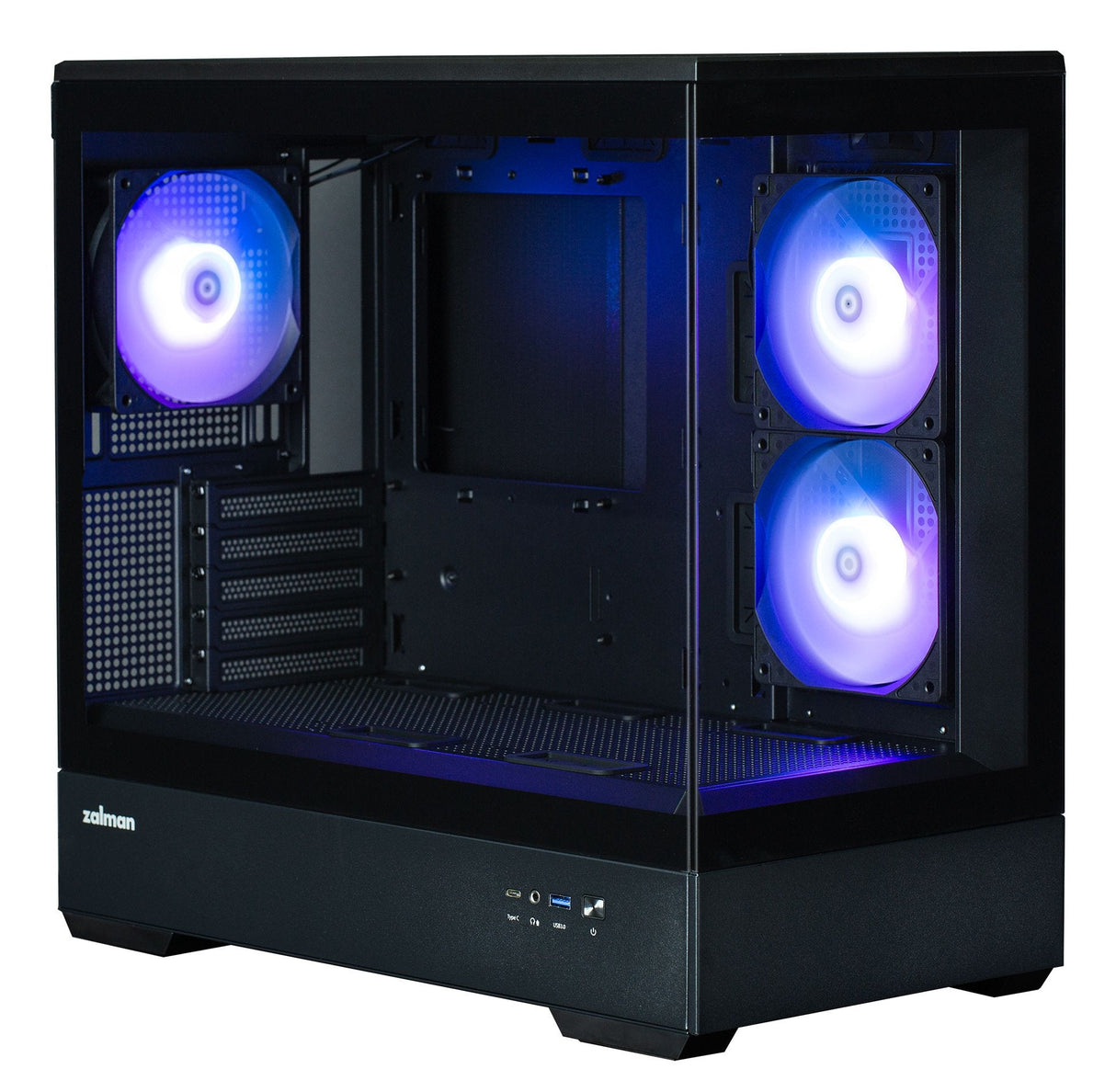 Caja Pc Zalman P30 Matx 3 X Vent 120mm Argb 2xusb 3.0 Negro S/N Fuente