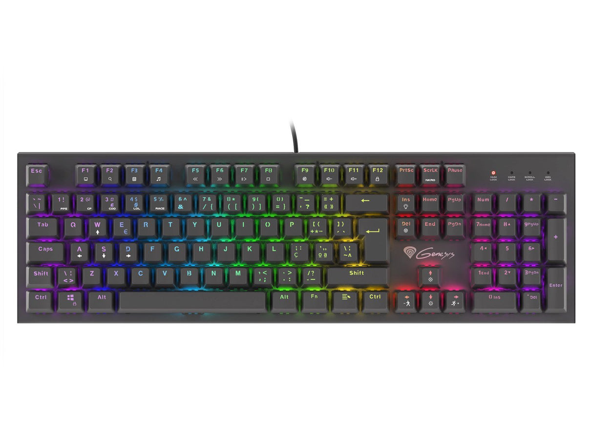 Teclado Portugues Gaming Genesis Thor 300 Rgb Mecanico Red Switch