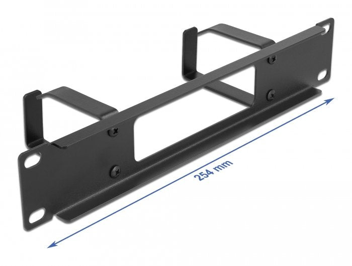 Delock 10" Gestión De Cables Con Apertura Y 2 Soportes 1 U Negro