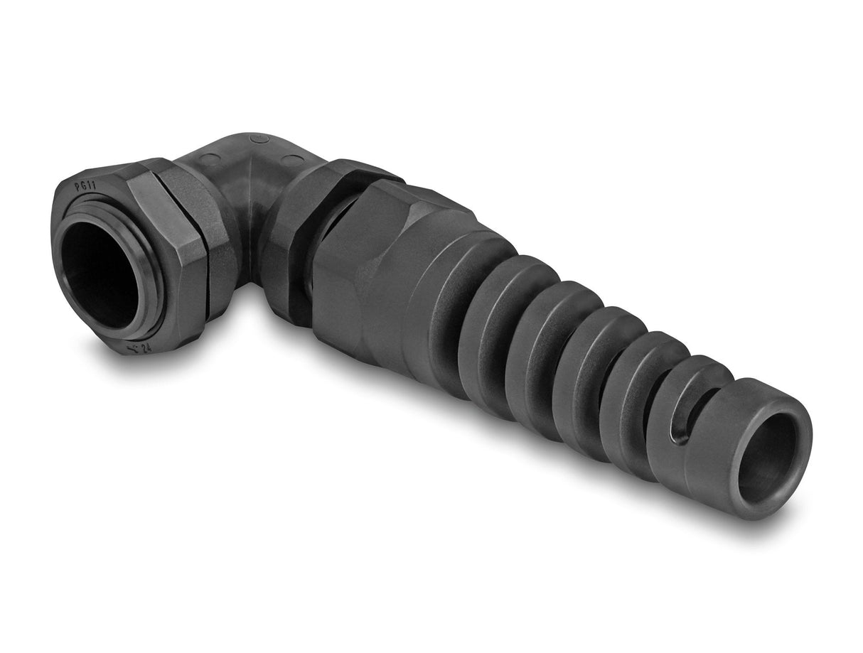 Delock 60583 Prensaestopas Con Alivio De Tensión Ángulo De 90 ° Pg11 Negro