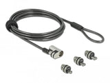 Navilock Notebook Sicherungscable Mit 3 Verriegelungskpfen Fr Kensington, Noble Wedge Und Nano Slot