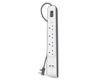 EAN 0745883659678 - Belkin BSV401VF2M limitador de tensión Blanco 4 salidas AC 2 m imagen 1