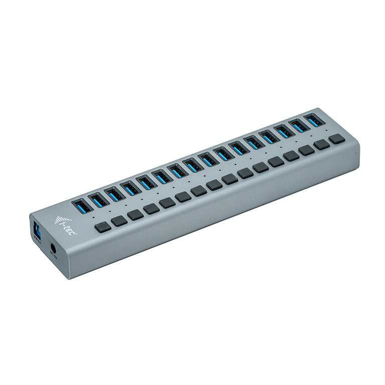 Hub Y Carga I-Tec Usb 3.0 16 Puertos + Adaptador De Energía 90w 16x Puerto De Carga Usb 3.0