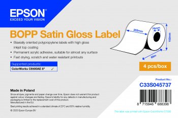 EAN 8715946688398 - Epson C33S045737 etiqueta de impresora imagen 1