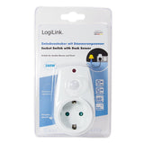 Enchufe Con Sensor Dia Noche Blanco   Logilink