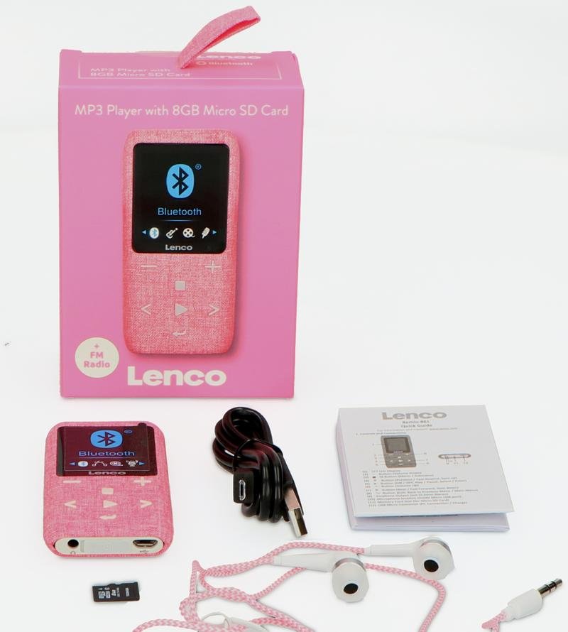 Lenco Xemio-861pk Rosa Reproductor Mp3 Mp4 Microsd De 8 Gb Bluetooth
