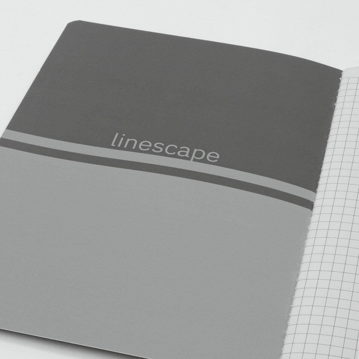 Sigel Notizhefte Linescape Ca. Din A5 Cuadriculado Gris Oscuro Gris Claro Softcover - Material De Oficina