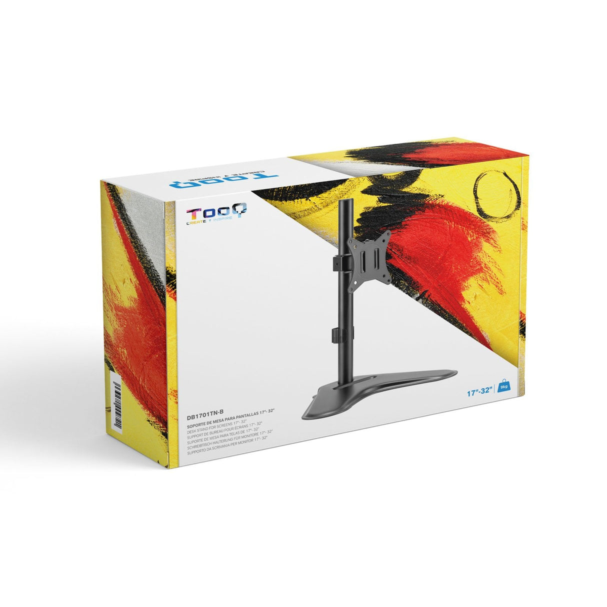 Tooq Soporte De Mesa Para Monitor De 17"-32" - Giratorio E Inclinable - Gestion De Cables - Peso Max 9kg - Vesa