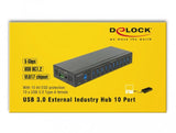 Delock Externer Industrie Hub 10 X Usb 3.0 Typ-A Mit 20 Kv Esd Schutz