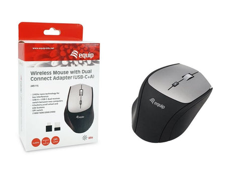 EAN 4015867236673 - Equip 245115 ratón Oficina mano derecha RF inalámbrico Óptico 2400 DPI imagen 7