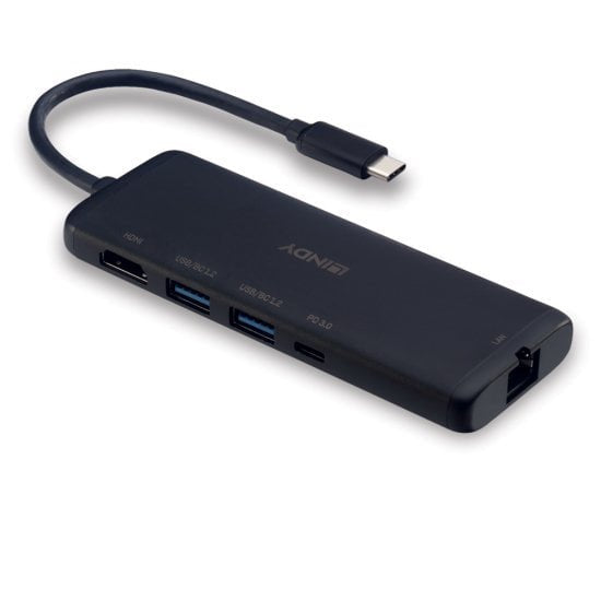 EAN 4002888433587 - Lindy 43358 base para portátil y replicador de puertos Alámbrico USB 3.2 Gen 1 (3.1 Gen 1) Type-C Negro imagen 4