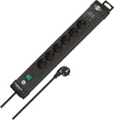 EAN 4007123694556 - Brennenstuhl 1951160608 base múltiple 3 m 6 salidas AC Interior Negro imagen 1