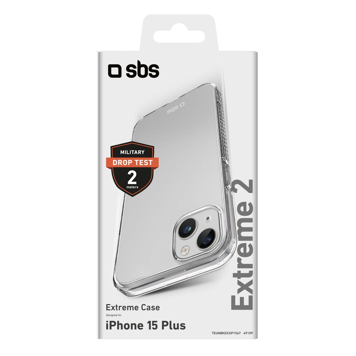 Sbs Extreme 2 Cover Iphone 15 Plus Transp.