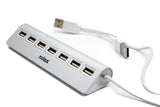 EAN 8436556148460 - Nilox NXHU7ALU2 hub de interfaz 480 Mbit/s Gris imagen 6