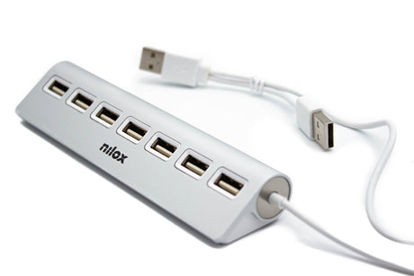 EAN 8436556148460 - Nilox NXHU7ALU2 hub de interfaz 480 Mbit/s Gris imagen 6