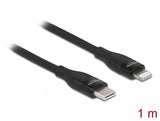 Delock Daten- Und Ladecable Usb Type-C Zu Lightning Für Iphone, Ipad Und Ipod Schwarz 1 M Mfi