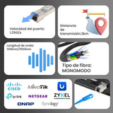 Extralink Sfp 1.25g  Sfp Wdm Módulo  1,25gbps, 1310/1550nm, Single Mode, 3km, Sc, Dom, Pair