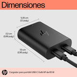 Cargador Para Portátil Hp Usb-C De Nitruro De Galio De 65 W