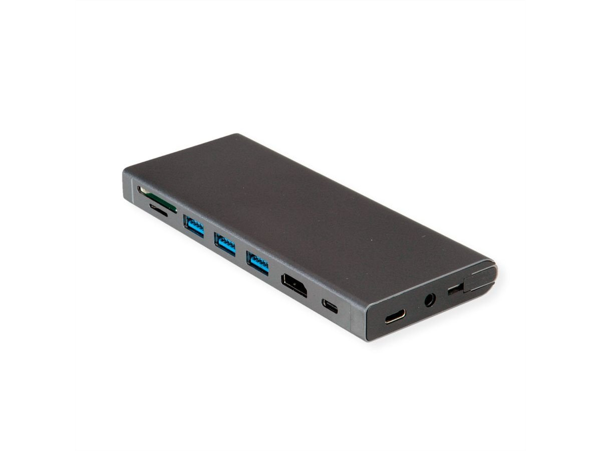 Usb Tipo C Estación De Acoplamiento Hdmi 4k60 4x Us3.2gen1 1x C + 3x A 1x Pd 1x Sd Tf 1x Rj45 1x 3.5mm
