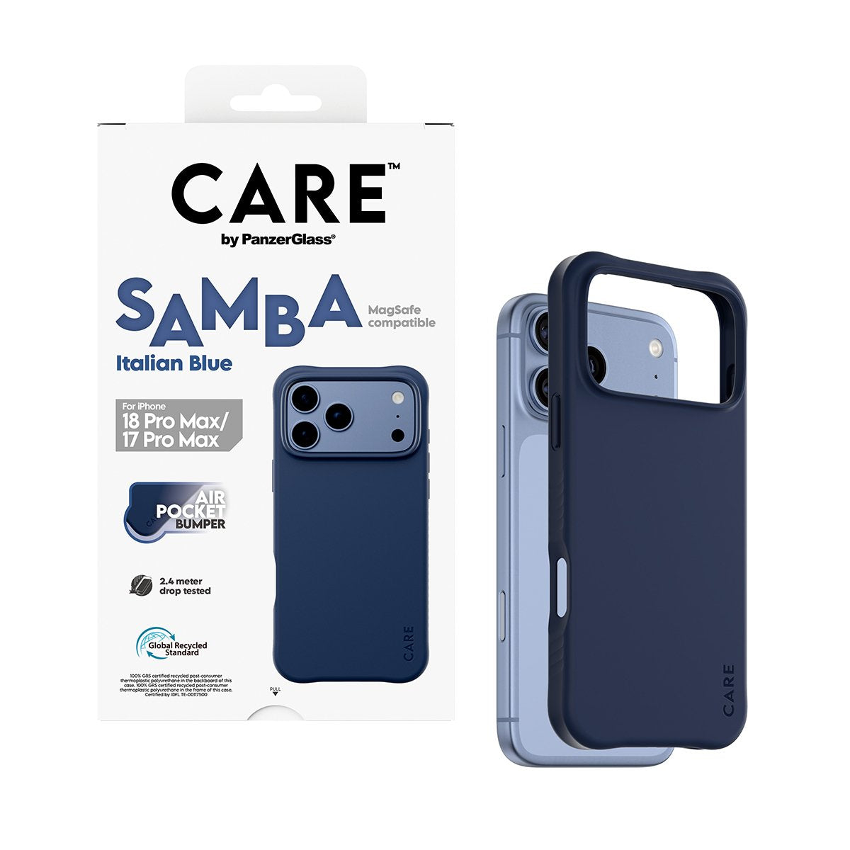 Care By Panzerglass Samba Case Ip17/18 Pro Max Italian Blue Ms