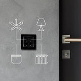 Schelly Wall Switch 4, Botón Negro 206440