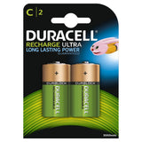 Duracell Pack 2 Pilas Tipo C Recargables Hr14 - Nimh - 1.2v - 3000mah - Admiten Hasta 1000 Recargas