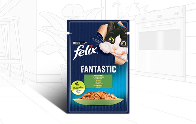 Felix Fantastic Comida Para Gatos Conejo En Jalea 85 G