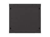 Armario Lanberg Mural Rack 19" 9u 540x350 Flat Pack Negro Puerta Cristal