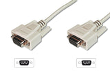Assmann Rs232 Connection Cable Dsub9 F (Jack)/Dsub9 F (Jack) 3m Beige