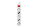 Lanberg Ps1-05e-0150-W Regleta 5 Enchufes Franceses 1,5 M, Blanco