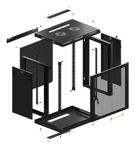 EAN 5901969439946 - Lanberg WF01-6412-23B armario rack 12U Bastidor de pared Negro imagen 10