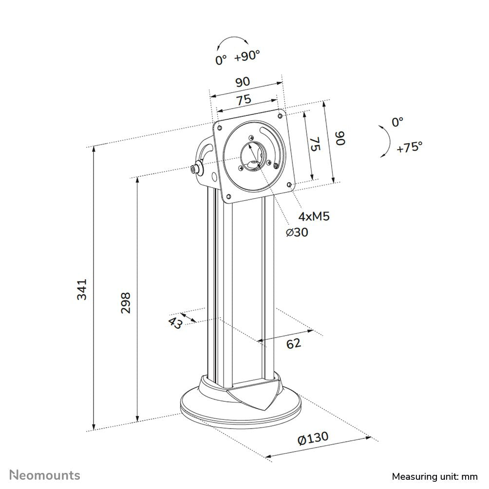 EAN 8721246340416 - Neomounts DS15-632BL1 accesorio o pieza de recambio para tableta Soporte para tableta imagen 14
