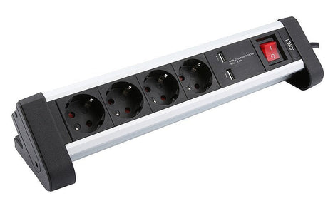 EAN 4030152950317 - Olympia SL 2425 U base múltiple 1,5 m 4 salidas AC Interior Negro, Plata imagen 2