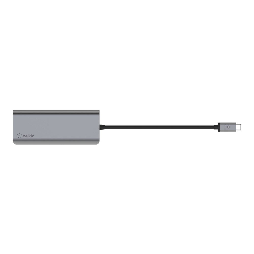 Adaptador Belkin Avc008btsgy  Multipuerto Usb-C A Ethernet, Usb-C, Usb-A, Hdmi, Sd  Color Gris