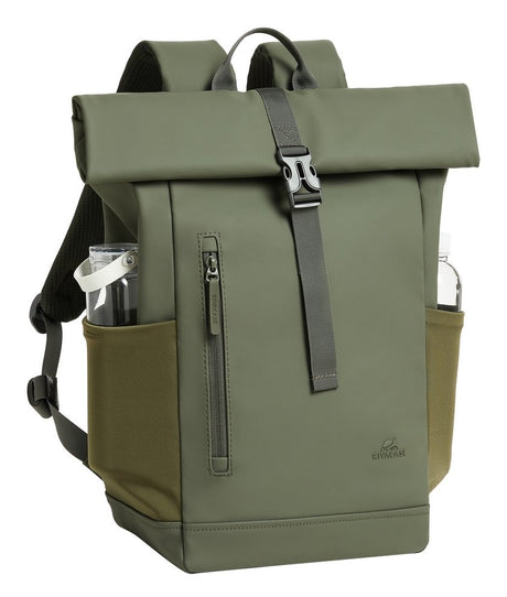 EAN 4260709015637 - Rivacase Eden mochila Mochila de viaje Oliva cuero PU, Poliéster, Tereftalato de polietileno reciclado (r imagen 9