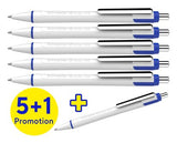 Schneider Slider Xite Blanco Bolígrafo 0.7 Mm, Schreibfarbe: Azul, 5 Unidades + Gratis 1 Unidades