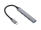 Hub Usb-C Equip Life Usb  1 Puerto Usb 3.0 3 Puertos Usb 2.0 Carcasa Aluminio