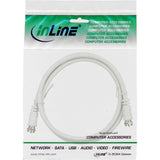 Cable Inline Sat 2x Apantallado Ultra Baja Pérdida 2x F-Plug >75db Blanco 0,5m