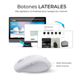 Combo Teclado Raton Subblim Prowave Inalamb Ergo Blanco