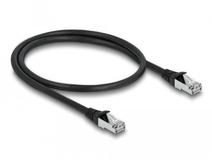 Delock Rj45 Netzwerkcable Cat.6a S Ftp Pur Outdoor 0,5 M Schwarz