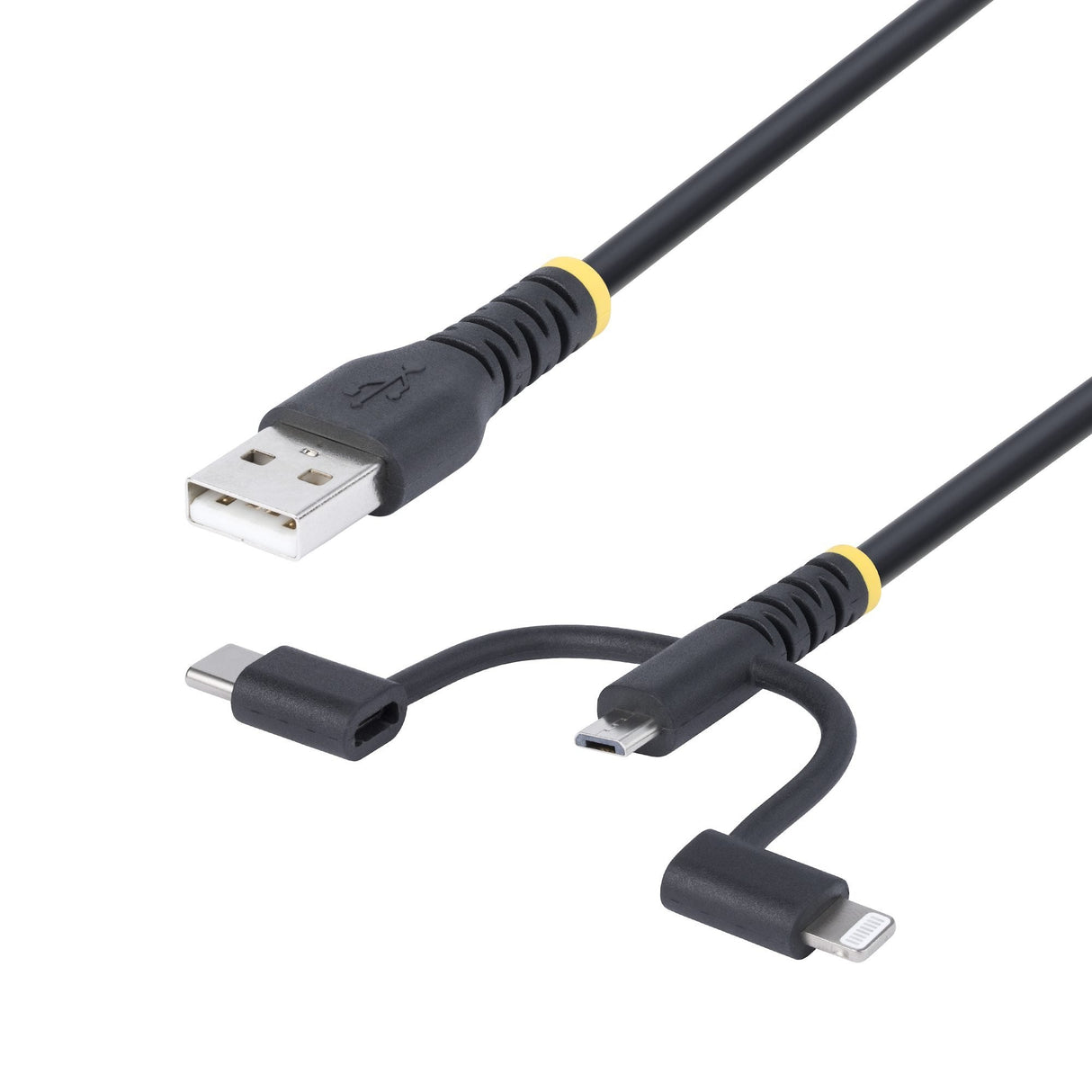 Rugged Usb Multi Charging Cablecabl Usb To Lightning/Micro-Usb/Type-