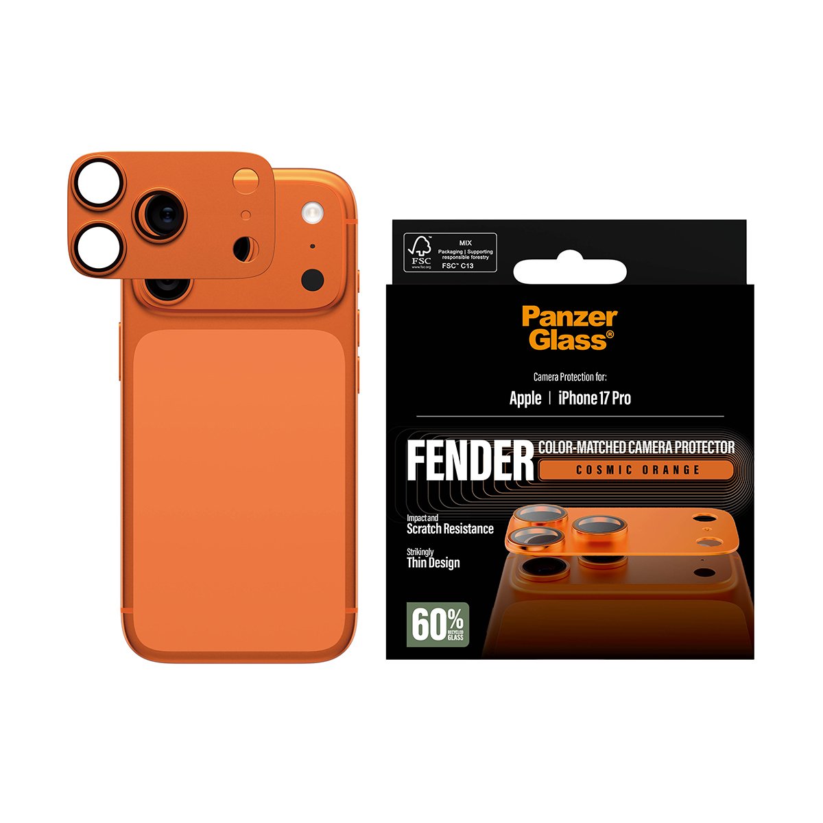 EAN 5715685036729 - PanzerGlass ® Fender Camera Protector Cosmic Orange iPhone 17 Pro Protector de pantalla Apple 1 pieza(s) imagen 2