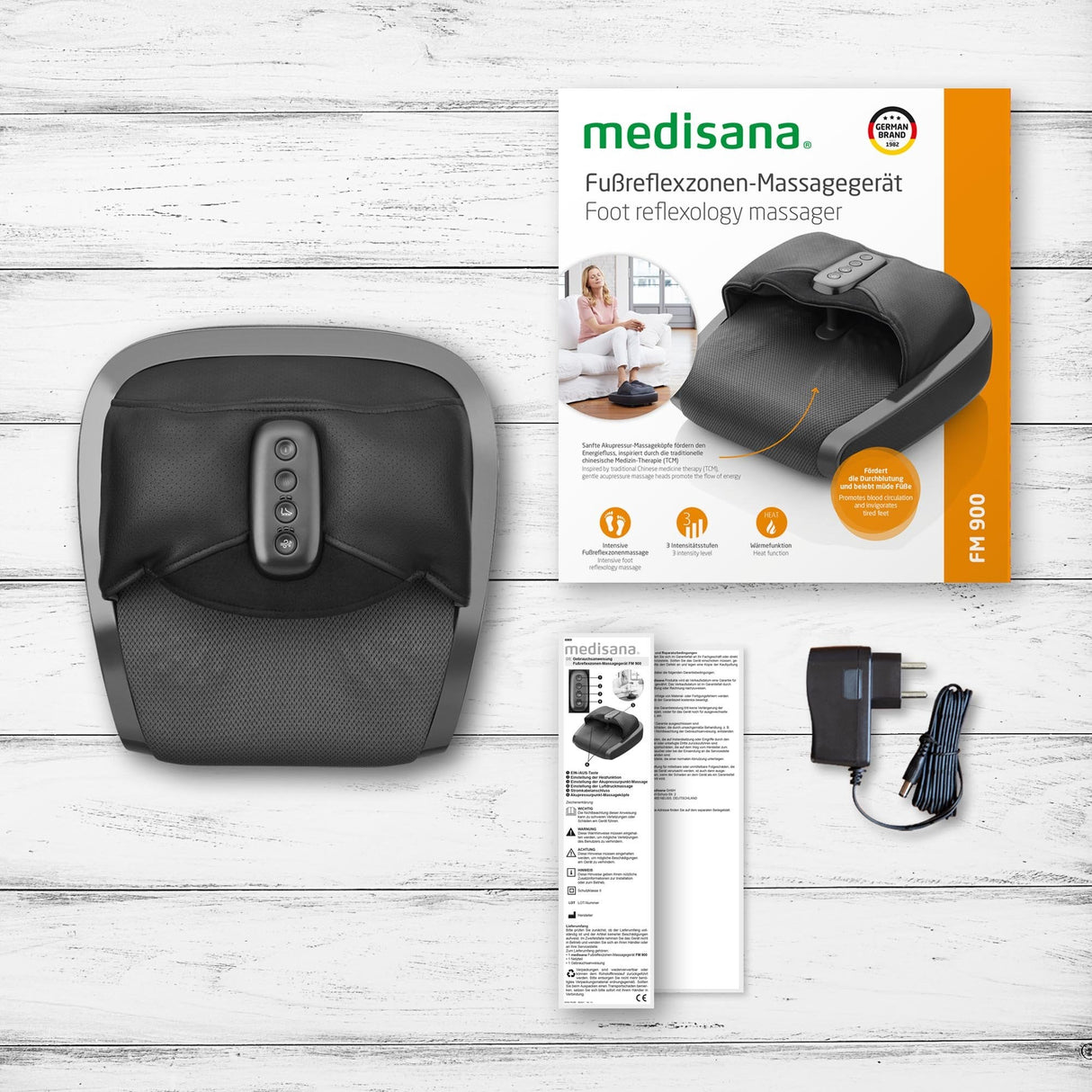 EAN 4015588883941 - Medisana FM 900 masajeador Pie Negro, Gris imagen 5